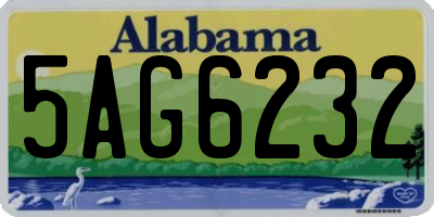 AL license plate 5AG6232