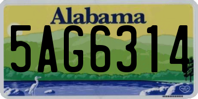 AL license plate 5AG6314