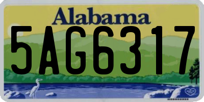 AL license plate 5AG6317