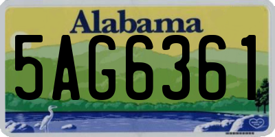 AL license plate 5AG6361