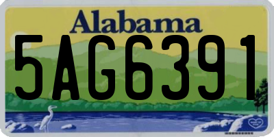 AL license plate 5AG6391