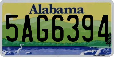 AL license plate 5AG6394