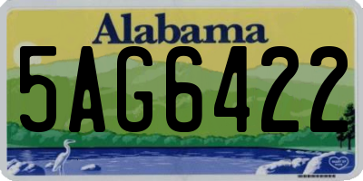 AL license plate 5AG6422