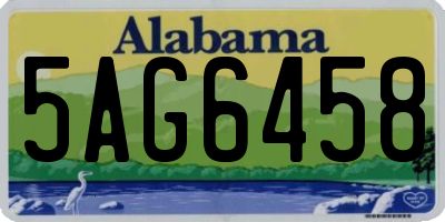 AL license plate 5AG6458
