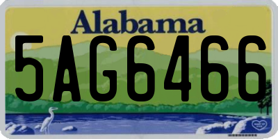 AL license plate 5AG6466