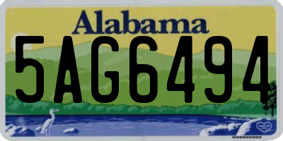 AL license plate 5AG6494