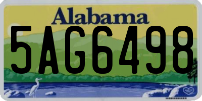 AL license plate 5AG6498