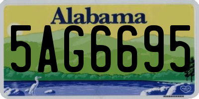 AL license plate 5AG6695