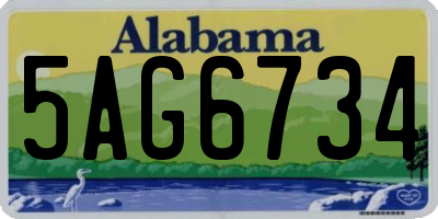 AL license plate 5AG6734