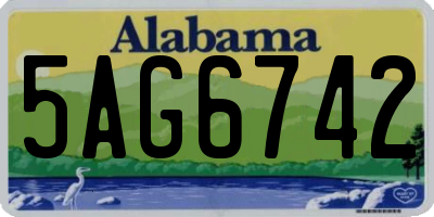 AL license plate 5AG6742