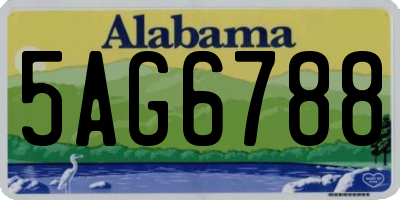 AL license plate 5AG6788