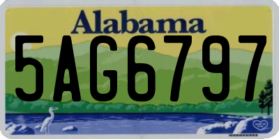 AL license plate 5AG6797