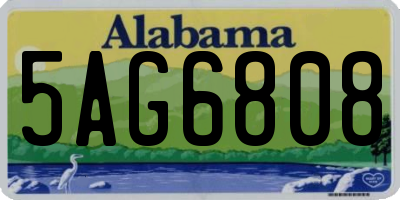 AL license plate 5AG6808