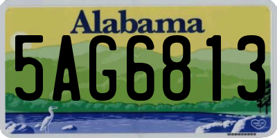 AL license plate 5AG6813