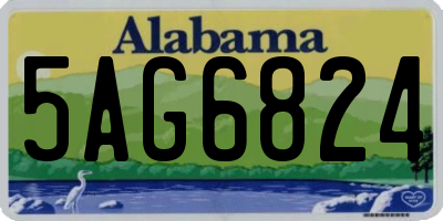 AL license plate 5AG6824