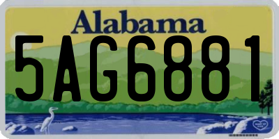 AL license plate 5AG6881