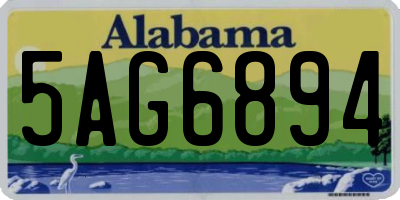 AL license plate 5AG6894