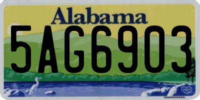 AL license plate 5AG6903
