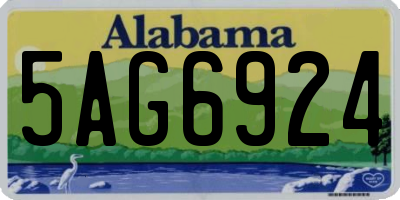 AL license plate 5AG6924