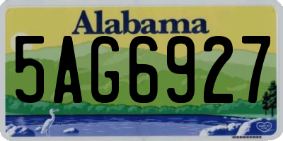 AL license plate 5AG6927