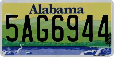 AL license plate 5AG6944