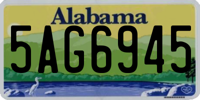 AL license plate 5AG6945