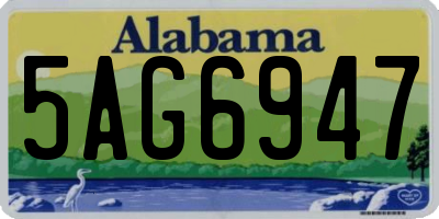 AL license plate 5AG6947