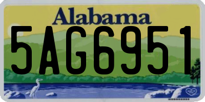 AL license plate 5AG6951