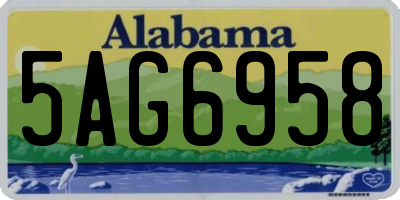 AL license plate 5AG6958