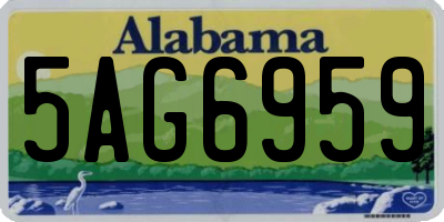 AL license plate 5AG6959