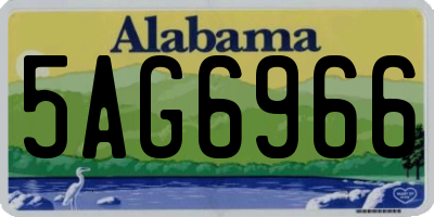 AL license plate 5AG6966