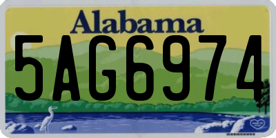 AL license plate 5AG6974