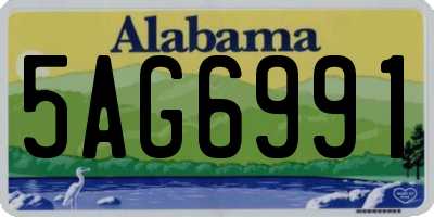 AL license plate 5AG6991