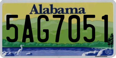 AL license plate 5AG7051