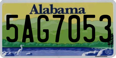 AL license plate 5AG7053