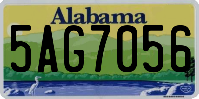 AL license plate 5AG7056