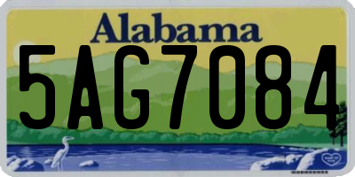 AL license plate 5AG7084