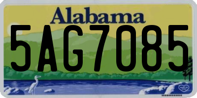 AL license plate 5AG7085