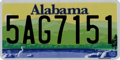 AL license plate 5AG7151