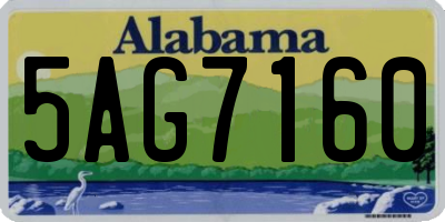 AL license plate 5AG7160