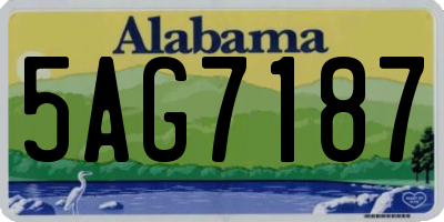 AL license plate 5AG7187