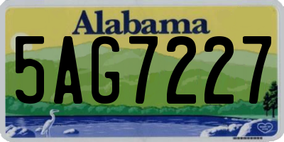 AL license plate 5AG7227