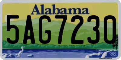AL license plate 5AG7230