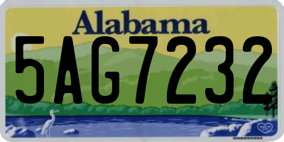 AL license plate 5AG7232