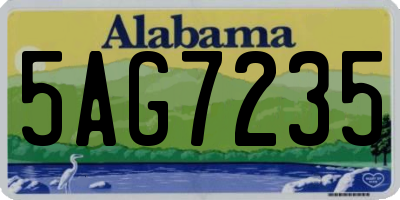AL license plate 5AG7235