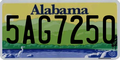 AL license plate 5AG7250
