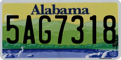 AL license plate 5AG7318
