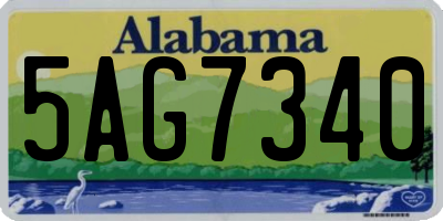 AL license plate 5AG7340