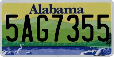 AL license plate 5AG7355