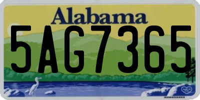 AL license plate 5AG7365